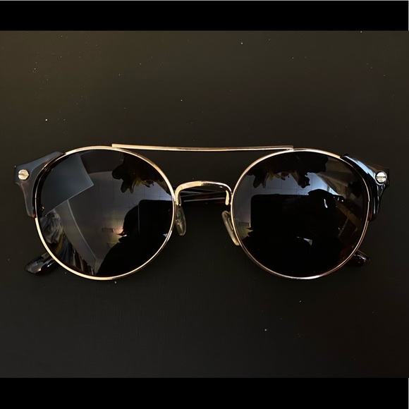 Round leopard brown sunglasses - Picture 4 of 4